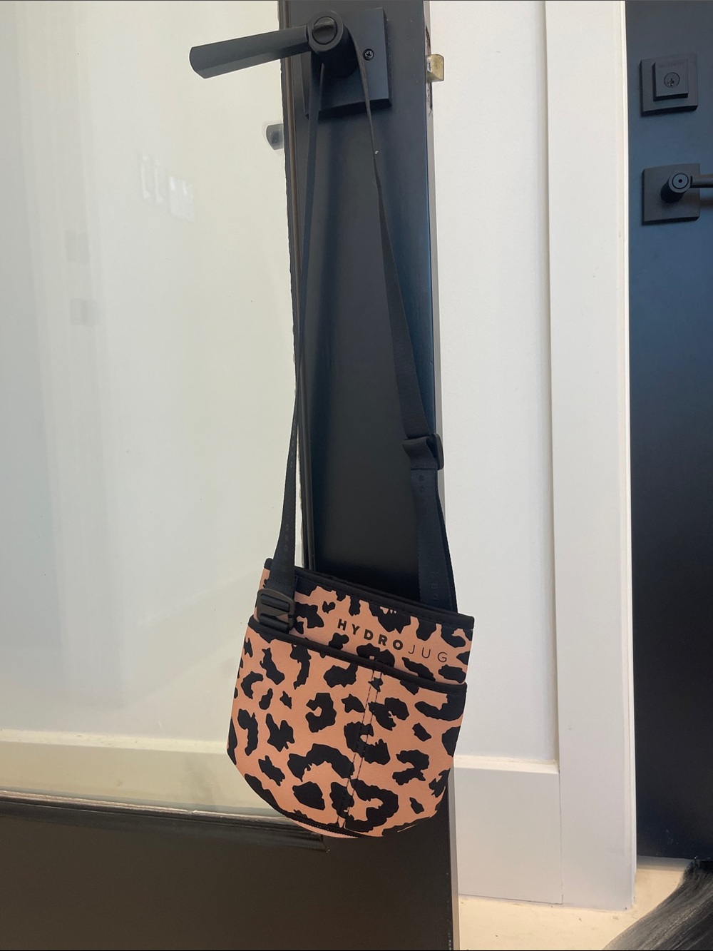 Hydrojug Leopard Print Crossbody Bag - Brown/Black